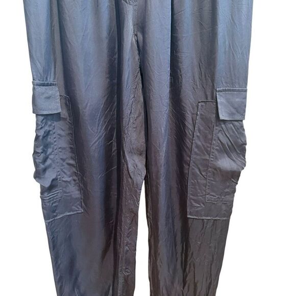Cinq a Sept Giles Cupro Cargo Jogger Pants Size S - Picture 3 of 6